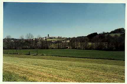 Arriv�e au village