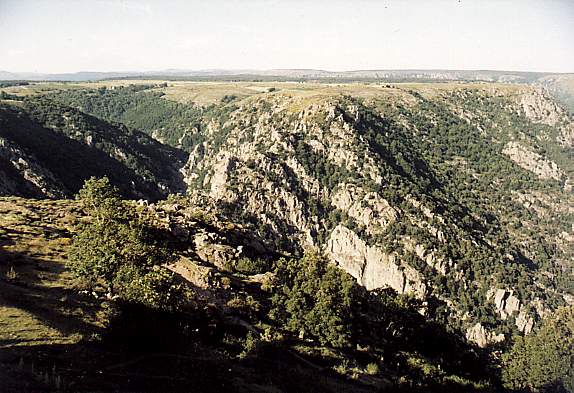 Vue des Gorges du chassezac depuis la garde GUERIN